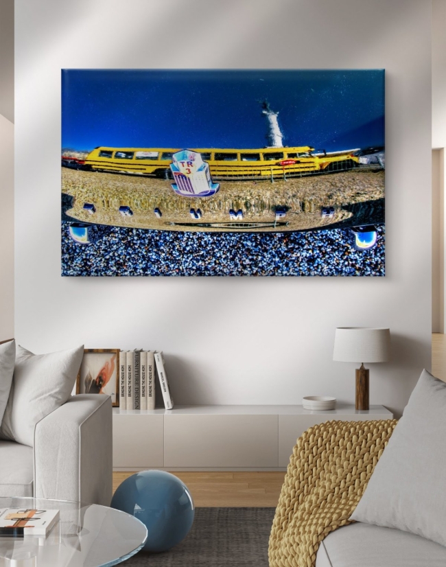 Photo 40x62 cm • arrêt de bus • TRIUMPH • APR012